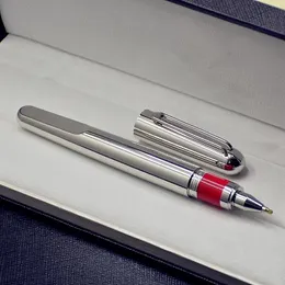 أفضل هدية فاخرة قلم عالي الجودة M Series Magnetic Cap Cap Rollerball Pen Pers Silver and Gray Titanium Metal Stationer318y