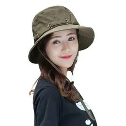 Wide Brim Hats Women Outdoor Hunting Hiking Travel Bucket Cap Adjustable Safari Boonie Breathable Camping Hat