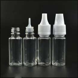 ヨーロッパでホットTDPボトル10ml、新しいデザイン10mlペット透明ボトルドロッパープラスチックエリキッド容器付きタイルプルーフタンパー蓋付き薄いパン