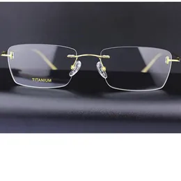 Nuovi occhiali senza montatura leggeri 567 Pure-Titanium Frame per uomo 54-18-145 occhiali da vista rettangolari norble per prescrizione 198B