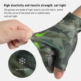 Sports Gloves Outdoor SPF50 Fishing Gloves Hands Protection Gloves Ice Silk Breathable Sportswear Gloves 230718