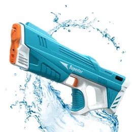 Sand Play Water Fun Pistola ad acqua elettrica pistola ad acqua alimentata a batteria giocattolo per piscina 3-12 anni pistola ad acqua automatica di precisione giocattolo estivo elettrico 230718