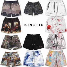 Shorts Masculino KINETIC Trendy Brand Summer New Sports Fitness Running Basquete Quarter Shorts Tendência de Secagem Rápida