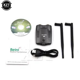 Beini 무료 인터넷 USB 무선 네트워크 카드 WiFi 어댑터 디코더 RTL8192FU 고전력 3000MW 듀얼 옴니 안테나 230718 용 Wi-Fi Finders BT-N9100