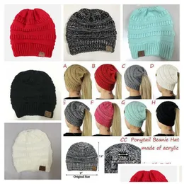 Favor de festa Chapéu Cc 8 Cores Feminino Cloghet Knit Cap Winter Sklies Beanies Warm Caps Feminino Malha Elegante Hats Drop Delivery Home Ga Dhvqw