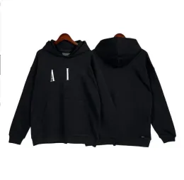 2023 디자이너 까마귀 남성 술집 편지 Amari Hooded Sweatshirt 남자 여자 고급 미리 후드 사이의 대형 슬리브 풀 오버 후드 패션 스트리트웨어