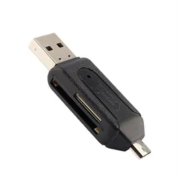 10PCS Universal Card Reader Telefon PC CARD CARD MICRO USB Flash OTG TF SD Memory 2 w 1 podwójny dla telefonu Compute296V