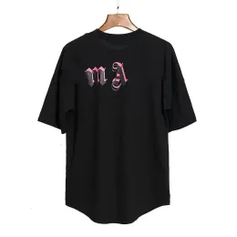 Summer Limited Edition Women's T-shirt Designer T-shirt Men's and Women's Graffiti Palm Bear Style kortärmad bröstbokstav tryck Fashionwear Lover Angel Shirt