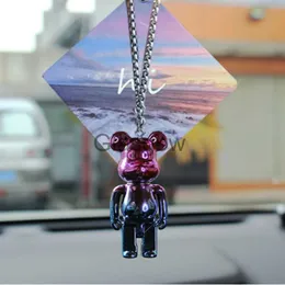 Interior Decorations Car Decorations Interior Personality Cute Bear Rearview Mirror Pendant Highend Aromatherapy Light Luxury Ornaments for Car Gift x0718