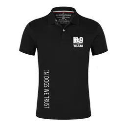 Herrpolos Trainer K9 Team Unit Malinois 2023 Men Summer Style Leisure Comfort Breattable Short Sleeve Polo Shirt Business Top kläder 230718
