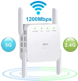 Router 5G WiFi Repeater AC1200 Wi-Fi Booster Dual Band Wi-Fi Adapter 5 GHz Signal 1200Mbps Extender Long Range 230718