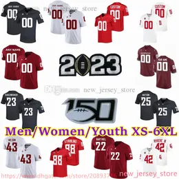 2023-24 Custom XS-6XL NCAA Washington State WSU Cougars Football Jersey 88 Dezhaun Stribling 1 Daiyan Henley 42 Billy Riviere III 6 Chau Smith-Wade 1 Кэмерон Уорд