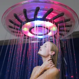 2020 새로운 LED 상단 스프레이 8 인치 복근 LED 샤워 실 샤워 샤워 멀티 컬러 점프 유형 화려한 상단 스프레이 샤워 온도 제어 색상 299O