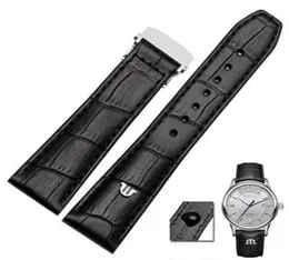 Watch Bands Maurice Lacroix Watches Strap Black Brown 20mm 22mm 접이식 버클 팔찌 5011485