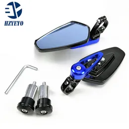 Hzyeyo Universal 7 8 22mm Handle Bar Bar End Mirrors Motorcycle Mirror P-113237y