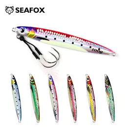 Betar lockar Seafox 6080100120150g Deep Sea Metal Jig Fishing Jigbait Spoon Baits Jig Lure Pencil Fast Sinking Fishing Tackle 230718