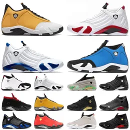 2023 디자이너 14S Mens High Jumper Basketball Shoe J14 야외 신발 검은 빨간색 스포츠 남자 점프맨 진저 대학교 블루 골드 립스틱 겨울철 천둥