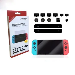 Nintendo Switch 호스트를위한 슈퍼 게임 키트 보호 액세서리 강화 유리 스크린 보호기 호스트 먼지 플러그 TNS-862 New253N