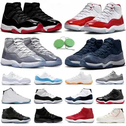 11S Mens Basketball 11 Shoes Cherry Midnight Navy Cool Gray Pure Pure Violet Legend Gamma Un Blue Bred Cap Grow Concord SPACE MEN