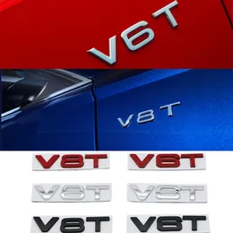 자동차 스타일 3D 금속 V6T V8T 로고 금속 엠블럼 배지 데칼 아우디 S3 S3 S4 S5 S6 S7 S8 S8 A2 A2 A1 A5 A6 A3 A4 A7 Q3 Q5 Q7 TT347W