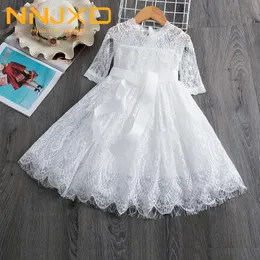 3-8T Herbst Elegante Blume Spitze Kleid Für Mädchen Prinzessin Party Hochzeit Kleid Zeremonie Abendkleid Erstkommunion jugendlich Mädchen Kleidung