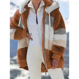 Moletons femininos 2023 outono inverno solto de pelúcia multicolorido casaco com capuz feminino Ropa Mujer Invierno Nueva Tendencia moletom com capuz tops