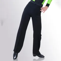 Stage Wear Boys Latin Pants Black Ballroom Men'S Trousers Flamengo Salsa Samba Competition Performance Dance Clothes DNV10296