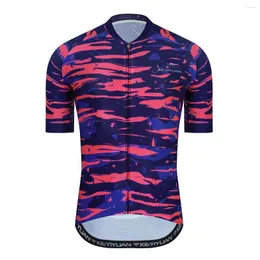 Racing Jackets KEYIYUAN Men Short Sleeve Cycling Jersey Mountain Bike Sports Wear Outdoor Road Bicycle Tops Wielershirt Heren Camisa Mtb