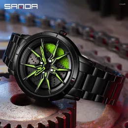 Orologi da polso Vendita Orologi da uomo Acciaio impermeabile per la moda creativa Orologio da polso al quarzo con quadrante rotante a 360 gradi Relogio Masculino