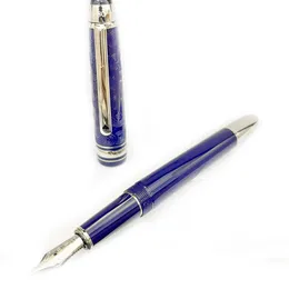 Pure Pearl 145 Fountain Roller Ball Pen Pen Limited Edition 80日間の青い樹脂文房具オフィスSCH301A