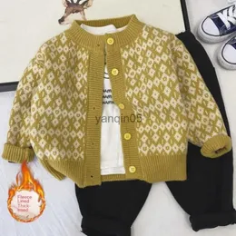 Pullover 2023 Autumn Knitted Cardigan Baby Children Clothing Boys fleece Sweater Girls Sweaters Kids Wear Toddler Boy Clothes Winter 1-9Y HKD230719