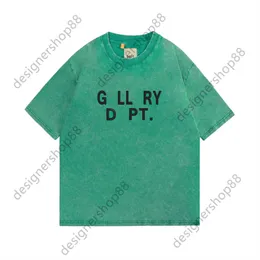 Camisetas masculinas GELLARY DAPT Marca de moda 3D colada com letras impressas, velhas e soltas, camisetas de manga curta para homens e mulheres
