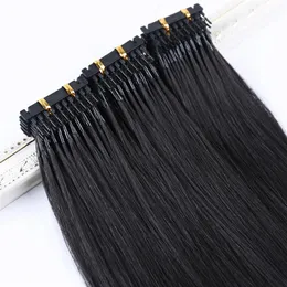 ELIBESS Hair-6D Human Hair Extension 1g s 100strands lot Straight Wave Human Hair 6D2795