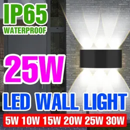 مصباح الجدار LED حديث الضوء 220 فولت في الهواء الطلق IP65 حديقة مقاومة للماء المناظر الطبيعية إضاءة غرفة المعيشة مصابيح الفناء الأمامي