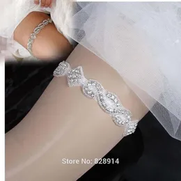 Lüks Rhinestones Boncuklu Düğün Gelin Jartiyer El Yapımı Kişisel Sipariş Özelleştirilmiş Garter198a