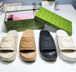 Lyx mode macaron tofflor sandaler varumärkesdesigners kvinnliga damer ihåliga plattformar höjande kvinnors glidsandal härlig soliga strandband kvinna skor