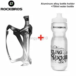 Vattenflaskor Burar Rockbros aluminiumlegering Bicycle Bottle Holder Set Cycling Bottle Cures BAKE BAKKA STRAKT RUBDIK BIKE HOLNER BIKE ACCIEMORS HKD230719