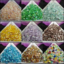 Bolsa 5000 pçs SS16 4mm 9 cores Jelly AB Resin Crystal Strass FlatBack Super Glitter Nail Art Strass Decoração de Casamento Beads Non2811