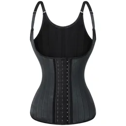 Womenka kamizelka lateksowa Trener Trener Trener Zespół Body Shaper 25 Kości stalowe Shapewear Kolumbijskie pasy do odchudzki Pasek Modelowanie Paja 230719