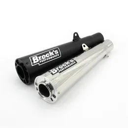 Motosiklet Egzoz Sistemi 51mm Universal Muffler Boru Siyah Krom Renk Fit Cafe Racer için Hayabusa 1999 GSXR1300 CBR600 HP4276O