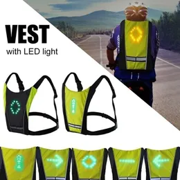 Fahrrad-Shirts, Oberteile, LED-Fahrradweste, Nachtradfahren, ferngesteuerte Fahrradbekleidung mit LED-Blinker, 230718