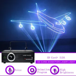 500mw ILDA Cartão SD RGB Animação DMX Laser Projetor Luz Home Show Festa DJ Show Profissional Iluminação de Palco F500306c