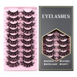 Handmade Reusable Curly Mink Fake Eyelashes Fluffy Multilayer Thick False Lashes Extensions Naturally Soft & Delicate Strip Lashes