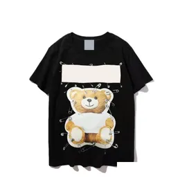 تي شيرت النساء مصممي المصممين ملابس tirt MS Men Movement Fashion Modern pin Bear Bear Pancnote Print