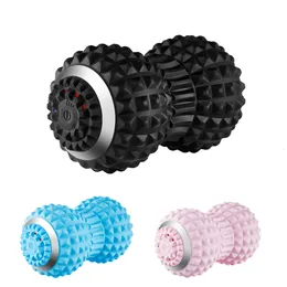 Masaż kamienie skały Electric Ball Peanut Gym Joga Roller Vibrating Lacrosse Ból Ból Olf Geep Tissue Massager Uładowca 230718