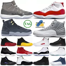 Basketball Shoes 12 12s men women 11s 11 sports sneakers Cherry Cool Grey Bred Concord Gamma Blue Stealth Hyper Royal Playoff Royalty Taxi Utility Grind 36-47