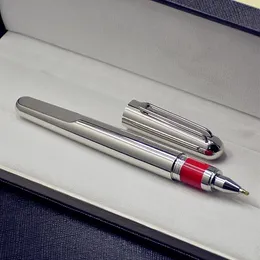 أفضل هدية فاخرة قلم عالي الجودة M Series Magnetic Cap Cap Rollerball Pen Pens Silver and Gray Titanium Metal Stationer328y