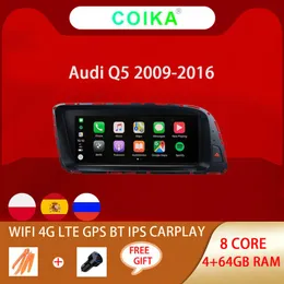 8 cœurs Android 10 0 système lecteur DVD de voiture unité principale écran IPS pour Audi Q5 2009-2016 Google WIFI 4G LTE BT Carplay 4 64G RAM GPS N268j