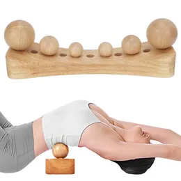 Rückenmassagegerät, Psoas-Muskel-Release-Massage, 6 Massageköpfe verfügbar, Werkzeug, Müdigkeitslinderung, Körperentspannung, Triggerpunkt, Holztherapie-Massagegerät 230718