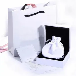 New Brand Boxes White Bracelet Packaging Fit Original European Charm Bracelet Ring Fine Jewelry Gift Box287L